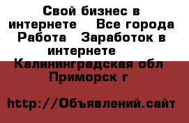 Свой бизнес в интернете. - Все города Работа » Заработок в интернете   . Калининградская обл.,Приморск г.